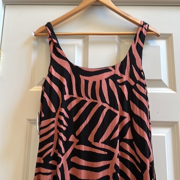 Soma Square Neck Maxi Dress With Built-In Bra / Zebra Palm SzM - Picture 10 of 11